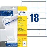 Avery Zweckform® 6171 Universal-Etiketten ultragrip - 64 x 45 mm, weiß, 540 Etiketten, permanent