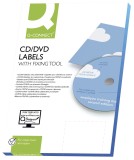 Q-Connect® CD-Etiketten - Classic Size, weiß, 50 Stück/25 Universaletiketten Classic Size weiß