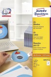 Avery Zweckform® L6015-25 CD-Etiketten, Ø 117 mm, 25 Blatt/50 Etiketten, weiß weiß Ø 117 mm 50