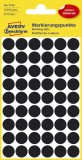 Avery Zweckform® 3140 Markierungspunkte - Ø 12 mm, 5 Blatt/270 Etiketten, schwarz schwarz Ø 12 mm