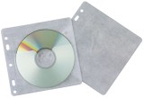 Q-Connect® CD/DVD-Hüllen - Universallochung zur Ablage im Ordner/Ringbuch, transparent, Packung mit 40 Stück