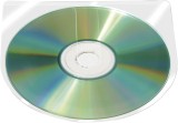 Q-Connect® CD/DVD-Hüllen selbstklebend - ohne Lasche, transparent, 10 Stück CD/DVD Hüllen