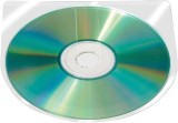 Q-Connect® CD/DVD-Hüllen selbstklebend - ohne Lasche, transparent, 100 Stück CD/DVD Hüllen