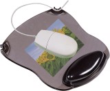 Q-Connect® Mousepad mit Gelauflage - grau-transparent Mousepad grau-transparent 200 mm 28 mm 260 mm