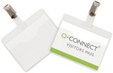 Q-Connect® Namensschilder - mit Clip, oben offen, 90 x 60 mm mit Clip, oben offen Namensschild