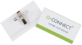 Q-Connect® Namensschilder - mit Kombiklemme (Nadel und Klemme), 90 x 54 mm Namensschild 90 x 54 mm