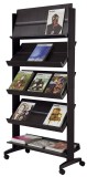 Paperflow Mobiler Prospektständer UNO, schwarz Prospektständer schwarz 85,5 x 38,5 x 167,5 cm