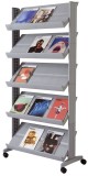 Paperflow Mobiler Prospektständer UNO, alu Prospektständer alu 85,5 x 38,5 x 167,5 cm