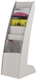 Paperflow Prospektständer Courbo SLIM - 6 Fächer, grau Prospektständer grau 27 x 35 x 86,3 cm
