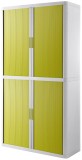 Paperflow Rollladenschrank easyOffice 2-Meter Schrank, weiß/grün inkl. 4 Fachböden weiß/grün