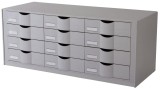 Paperflow Schubladenelement für Rollladenschrank easyOffice grau Sortierablage grau