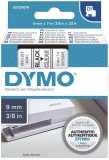 Dymo® Schriftband D1 Kunststoff - laminiert, 7 m x 9 mm, Schwarz/Transparent Schriftband 40910
