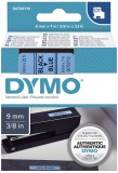 Dymo® Schriftband D1 Kunststoff - laminiert, 7 m x 9 mm, Schwarz/Blau Schriftband Standardetikett