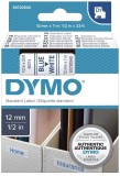 Dymo® Schriftband D1 Kunststoff - laminiert, 7 m x 12 mm, Blau/Weiß Schriftband Standardetikett