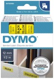 Dymo® Schriftband D1 Kunststoff - laminiert, 7 m x 12 mm, Schwarz/Gelb Schriftband Standardetikett