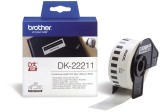 Brother DK-Endlosetiketten Film - 29 mm x 15,24 m, schwarz auf weiß Thermoetiketten 29 mm x 15,24 m
