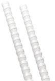Q-Connect® Plastik-Binderücken, 14 mm, für 105 Blatt, weiß, 100 Stück Spiralbinderücken weiß
