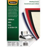 Fellowes® Deckblätter Chromolux - A4, Karton 250 g/qm, weiß, 100 Stück Deckblätter weiß A4