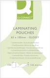Q-Connect® Folientasche - Gepäckanhänger, 65 x 105mm, 125 mym, 100 Stück Laminierfolie 65 mm