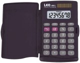 LEO® Solar-Taschenrechner 094S, schwarz, 8-stellig, Hard-Cover Taschenrechner schwarz 8-stellig