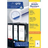 Avery Zweckform® L4761-100 Ordner-Etiketten ultragrip - breit/kurz, 400 Stück, weiß, ablösbar