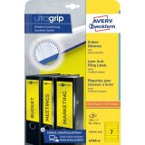 Avery Zweckform® L4765-20 Ordner-Etiketten - schmal/kurz, (A4 - 20 Blatt) 140 Stück, gelb gelb
