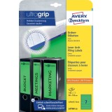 Avery Zweckform® L4764-20 Ordner-Etiketten - schmal/kurz, (A4 - 20 Blatt) 140 Stück, grün grün