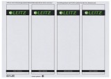 Leitz 1685 PC-beschriftbare Rückenschilder - Papier, kurz/breit,100 Stück, grau Rückenschild