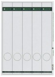 Leitz 1688 PC-beschriftbare Rückenschilder - Papier, lang/schmal, 125 Stück, grau Rückenschild