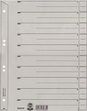 Leitz 6097 Trennblätter für Hängeordner - Karton, A4, grau, 100 Stück Trennblatt A4 grau 225 mm