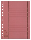 Elba Trennblätter mit Perforation - A4 Überbreite, rot, 100 Stück Trennblatt A4 Überbreite rot