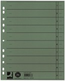 Q-Connect® Trennblätter durchgefärbt - A4 Überbreite, grün, 100 Stück Trennblatt grün 240 mm