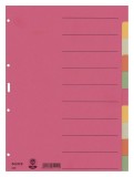 Leitz 4359 Register - Karton, blanko, A4, 10 Blatt, farbig volldeckend Register A4 blanko 10 Blatt