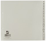 Q-Connect® Register - A - Z, PP, ohne Index, A4, 21 cm hoch, 24 Blatt, grau volldeckend Register