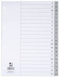 Q-Connect® Register - A - Z, PP, mit Index, A4, 20 Blatt, grau volldeckend Register A4 A - Z 4-fach