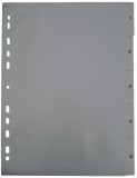 Zahlenregister - 1 - 5, PP, A4, 5 Blatt, grau volldeckend Register A4 5 Blatt, Taben 1-5 5 Blatt