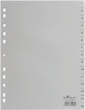 Durable Zahlenregister - PP, 1 - 15, grau, A4, 15 Blatt volldeckend Register A4 1-15 15 Blatt 230 mm