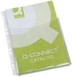 Q-Connect® Klarsichthüllen für Kataloge - glasklar, 0,18 mm, A4, Folie 3/4 Höhe, 5 Stück