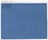 Q-Connect® Kanzleihefter A gefalzt - Linksheftung (Behördenheftung), 1 Tasche, 1 Abheftvorrichtung, blau