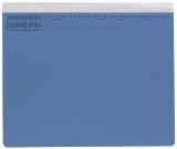 Q-Connect® Kanzleihefter A gefalzt - Rechtsheftung (kaufmännische Heftung), 1 Tasche, 1 Abheftvorrichtung, blau