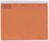 Q-Connect® Kanzleihefter A gefalzt - Rechtsheftung (kaufmännische Heftung), 1 Tasche, 1 Abheftvorrichtung, orange
