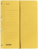 Falken Ösenhefter - A4 1/2 Vorderdeckel kfm. Heftung, gelb, Manilakarton, 250 g/qm Ösenhefter halb