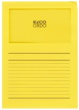 Elco Sichtmappen Ordo classico - gelb, 120g, 100 Stück, Sichtfenster und Linien Sichtmappe Papier