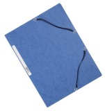 Q-Connect® Eckspanner - Karton A4 mit Gummizug blau Dreiflügelmappe blau A4 Gummizug 200 Blatt