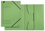 Leitz 3981 Eckspannermappe - A4, 250 Blatt, Pendarec-Karton (RC), grün Dreiflügelmappe grün A4