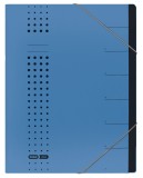 Elba Ordnungsmappe chic - 7 Fächer, A4, Karton (RC), 450 g/qm, blau Ordnungsmappe 7 blau A4