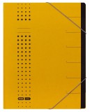 Elba Ordnungsmappe chic - 7 Fächer, A4, Karton (RC), 450 g/qm, gelb Ordnungsmappe 7 gelb A4