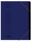 Elba Ordnungsmappe chic - 12 Fächer, A4, Karton (RC), 450 g/qm, dunkelblau Ordnungsmappe 12 A4