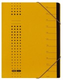 Elba Ordnungsmappe chic - 12 Fächer, A4, Karton (RC), 450 g/qm, gelb Ordnungsmappe 12 gelb A4