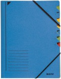 Leitz 3907 Ordnungsmappe - 7 Fächer, A4, Pendarec-Karton (RC), 430 g/qm, blau Ordnungsmappe 7 blau